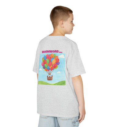 WORNWORD Kids Mid-Weight Tee - Floating Castle “Upside-Down = Right Side Fun!”