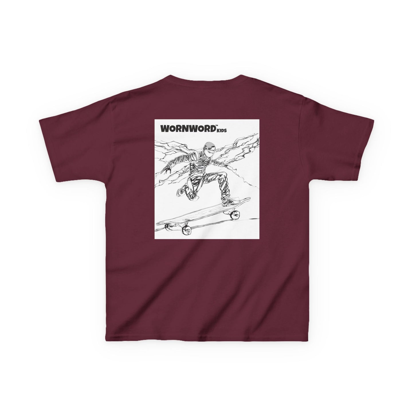 WORNWORD Kids™ Youth Mid-Weight Tee - Lightning Bolt "Charged Up and Rolling!"