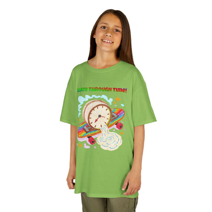 WORNWORD Kids Mid-Weight Tee - Melting Clock “Skate Through Time!”