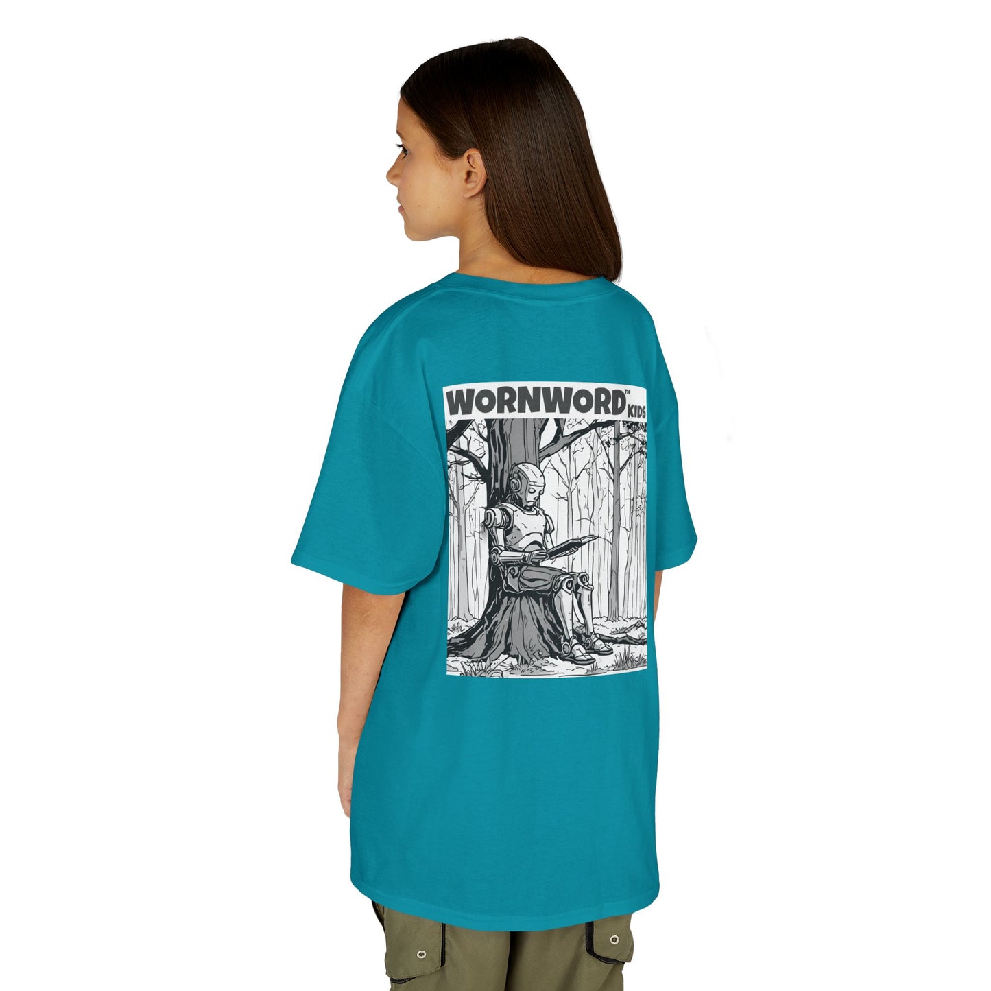 WORNWORD Kids™ Youth Mid-Weight Tee - Robot "Upgrade Your Brain"
