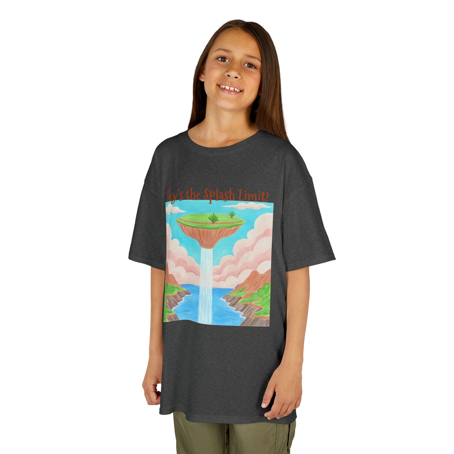 WORNWORD Kids Mid-Weight Tee - Waterfall Islands “Sky’s the Splash Limit!”