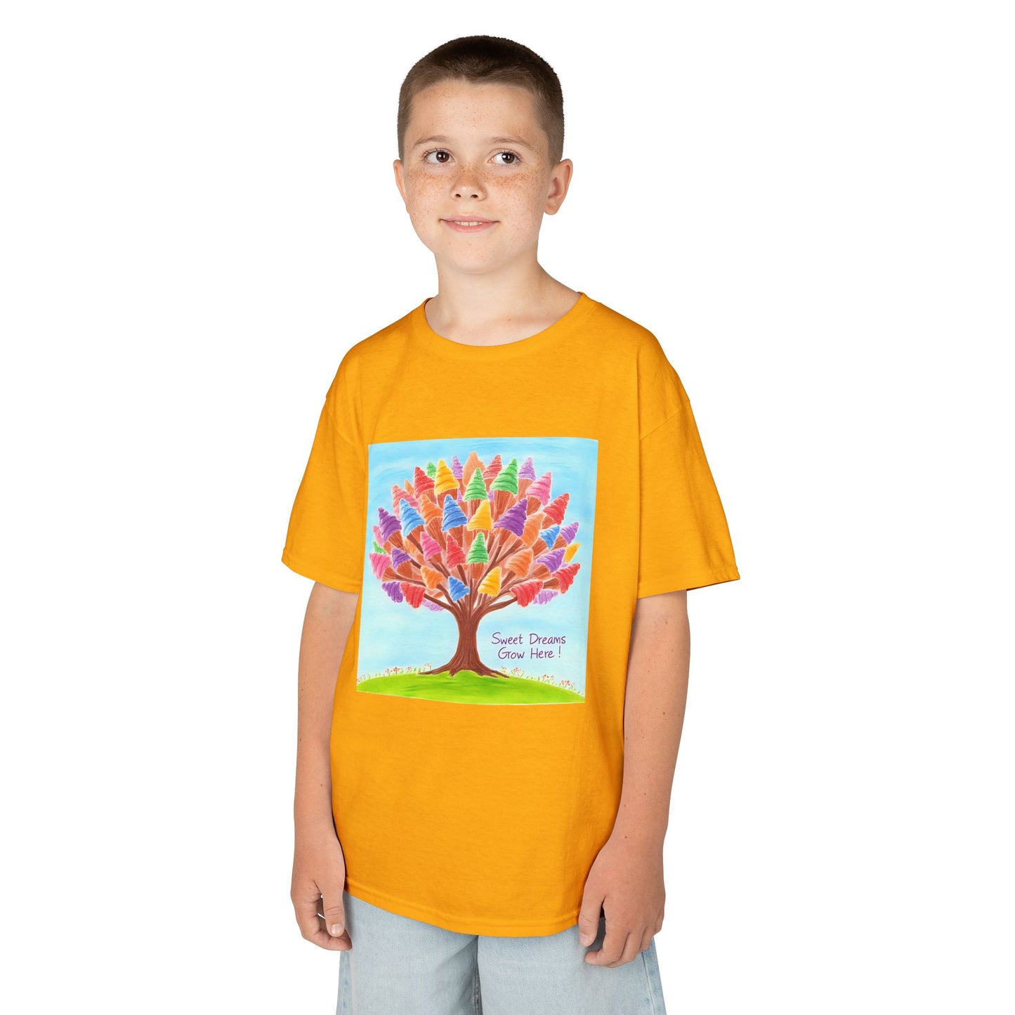 WORNWORD Kids Mid-Weight Tee - Ice-Cream Tree “Sweet Dreams Grow Here!”