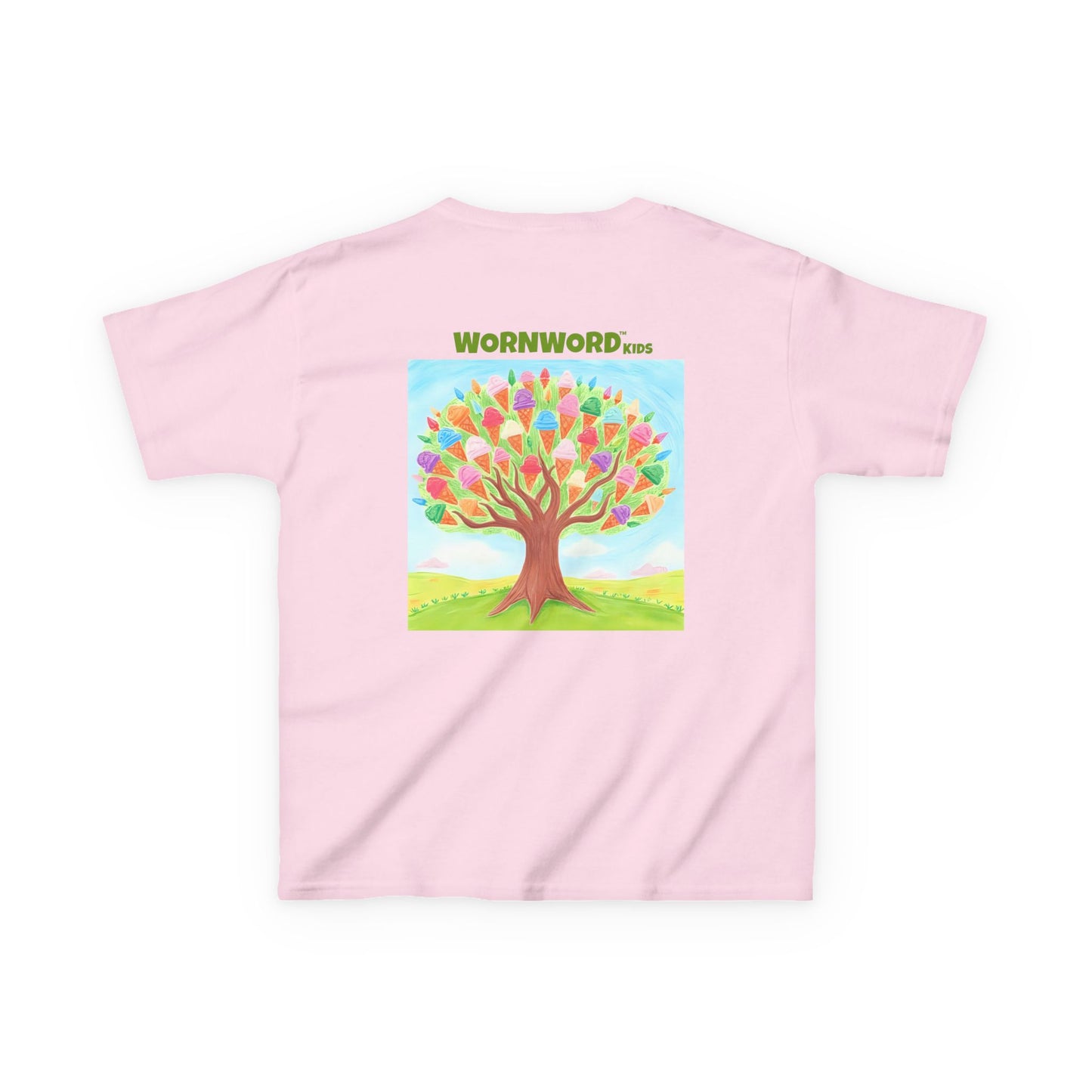 WORNWORD Kids Mid-Weight Tee - Ice-Cream Tree “Sweet Dreams Grow Here!”