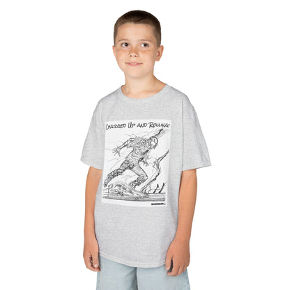 WORNWORD Kids™ Youth Mid-Weight Tee - Lightning Bolt "Charged Up and Rolling!"