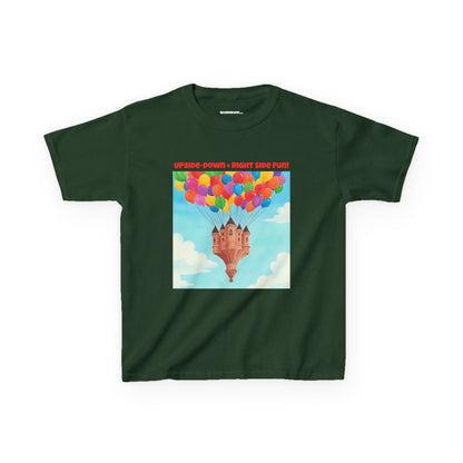 WORNWORD Kids Mid-Weight Tee - Floating Castle “Upside-Down = Right Side Fun!”