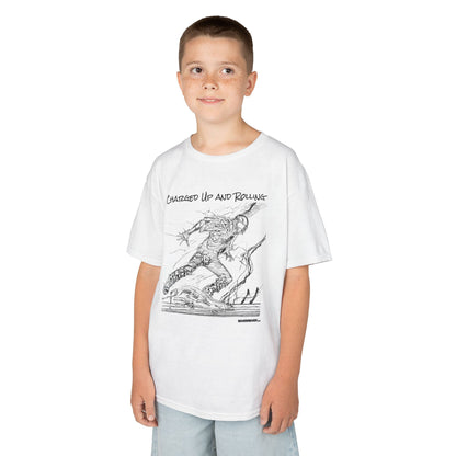 WORNWORD Kids™ Youth Mid-Weight Tee - Lightning Bolt "Charged Up and Rolling!"