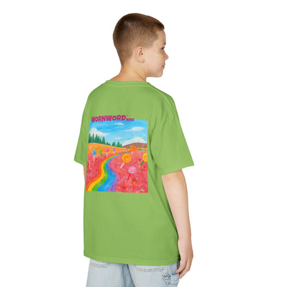 WORNWORD Kids Mid-Weight Tee - Rainbow Road “Follow the Candy Path!”