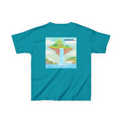 WORNWORD Kids Mid-Weight Tee - Waterfall Islands “Sky’s the Splash Limit!”