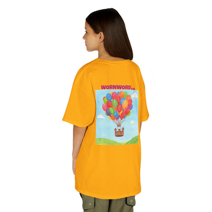 WORNWORD Kids Mid-Weight Tee - Floating Castle “Upside-Down = Right Side Fun!”
