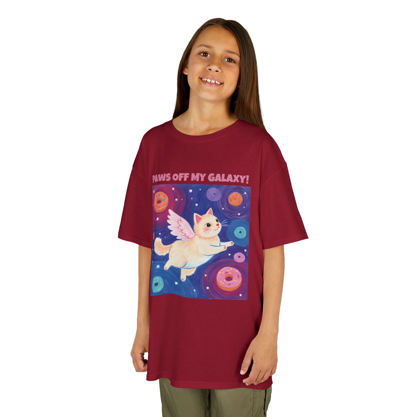 WORNWORD Kids Mid-Weight Tee - Cat Lovers "Paws Off My Galaxy!"