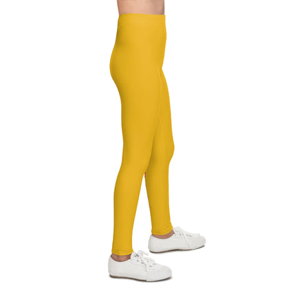 WORNWORD Kids™ ColorVibeZ™ Youth Leggings - Yellow with Red Script