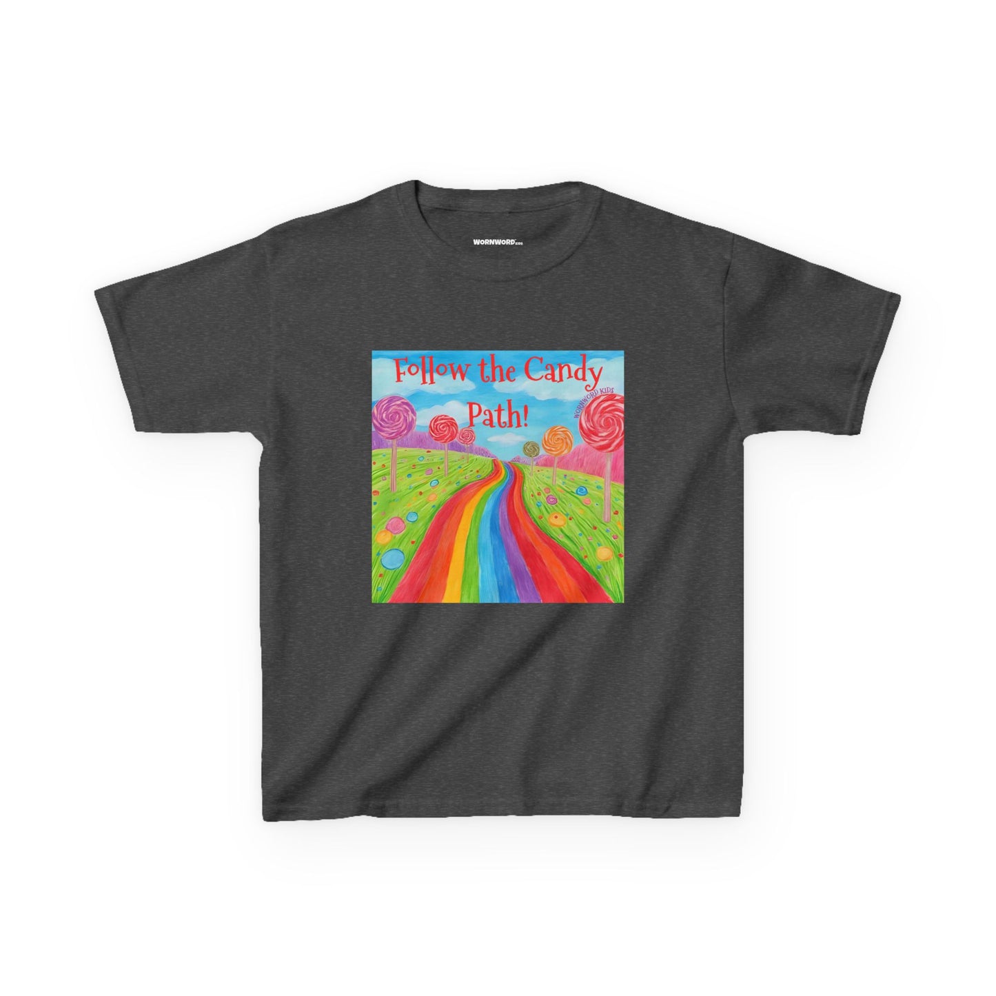WORNWORD Kids Mid-Weight Tee - Rainbow Road “Follow the Candy Path!”