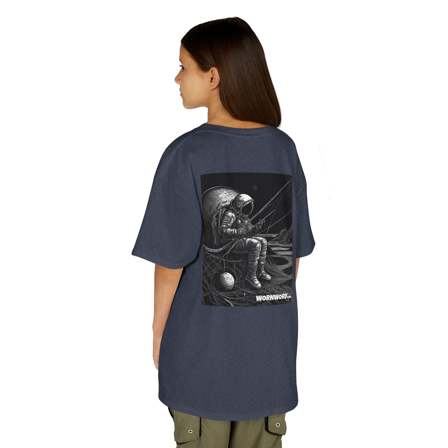 WORNWORD Kids™ Youth Mid-Weight Tee - Astronaut "Hooked on the Universe!