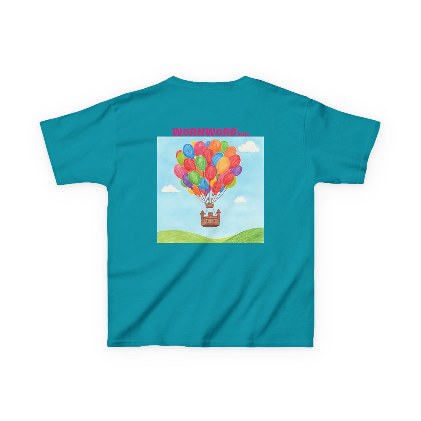 WORNWORD Kids Mid-Weight Tee - Floating Castle “Upside-Down = Right Side Fun!”