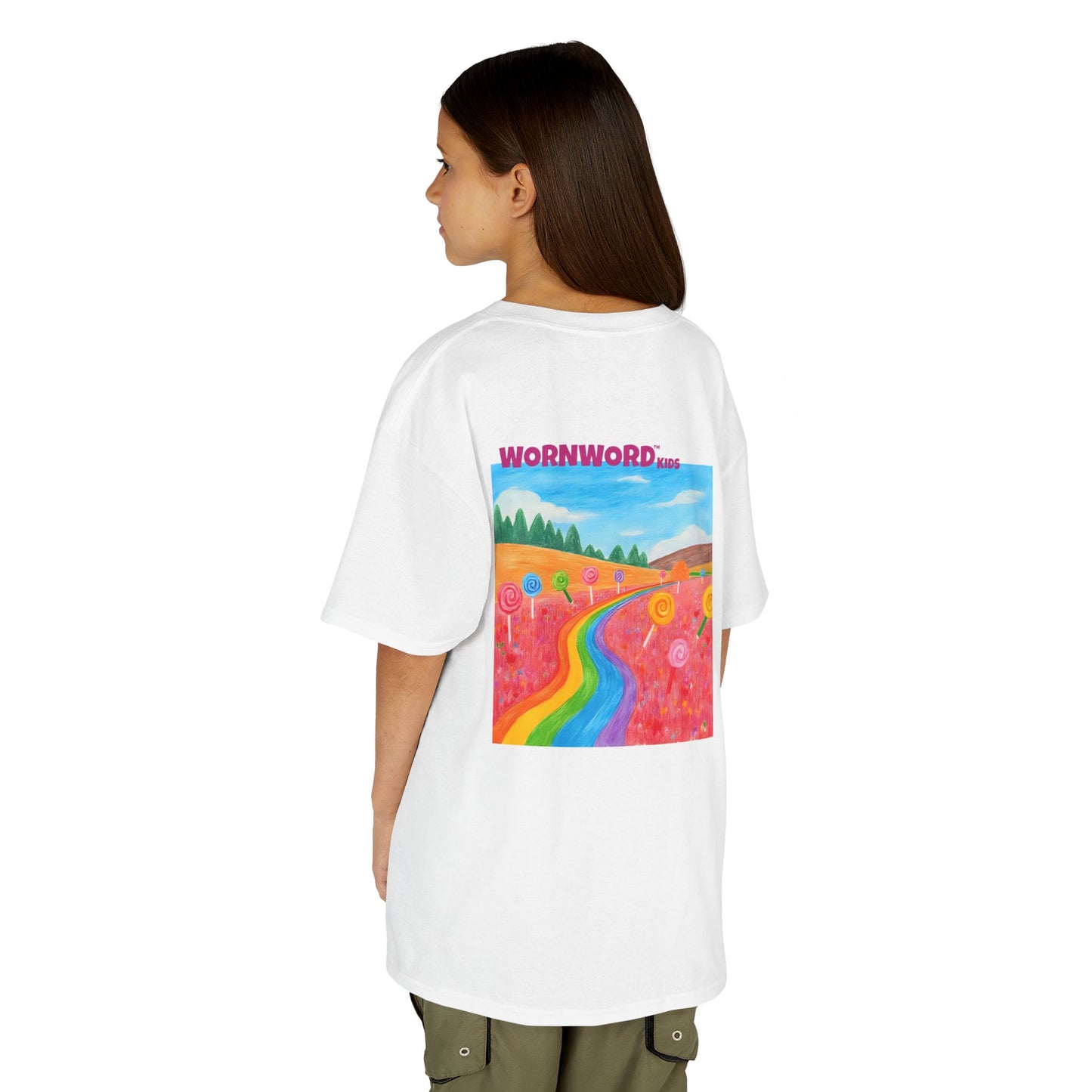 WORNWORD Kids Mid-Weight Tee - Rainbow Road “Follow the Candy Path!”