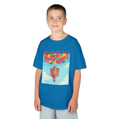 WORNWORD Kids Mid-Weight Tee - Floating Castle “Upside-Down = Right Side Fun!”