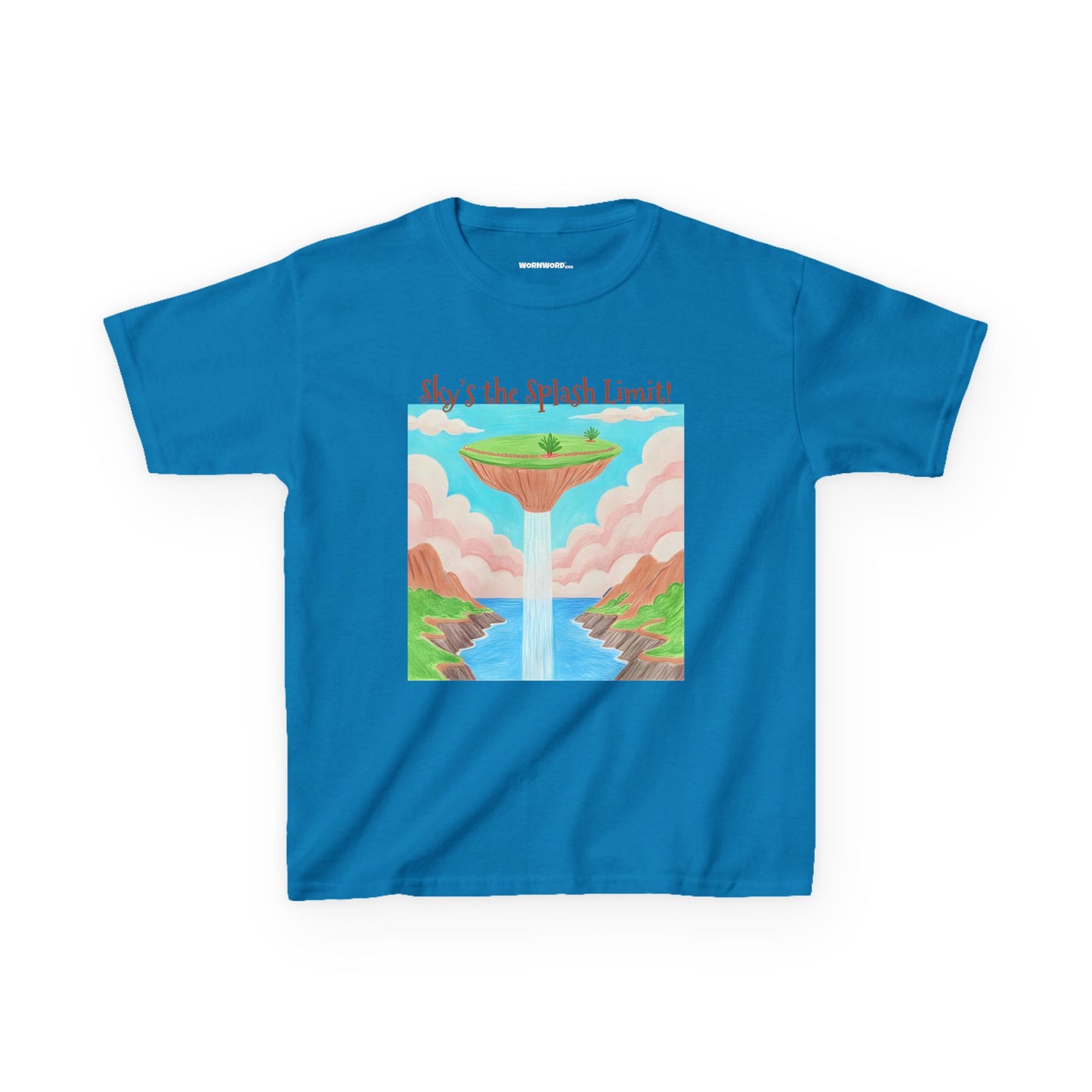 WORNWORD Kids Mid-Weight Tee - Waterfall Islands “Sky’s the Splash Limit!”