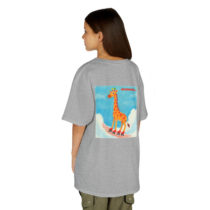 WORNWORD Kids Mid-Weight Tee - Giraffe "Roll High. Dream Bright!"