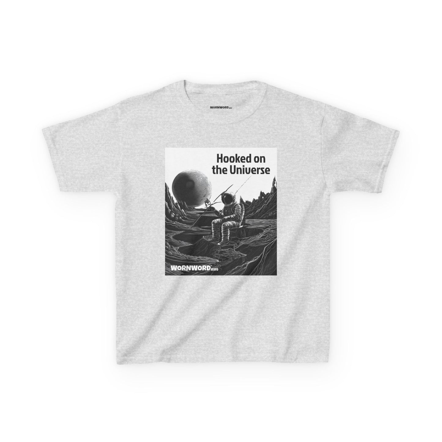 WORNWORD Kids™ Youth Mid-Weight Tee - Astronaut "Hooked on the Universe!