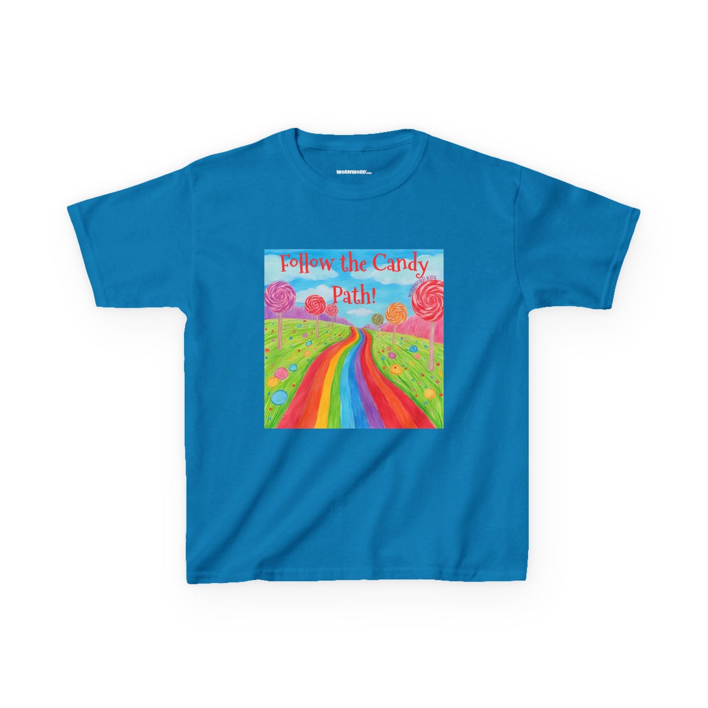 WORNWORD Kids Mid-Weight Tee - Rainbow Road “Follow the Candy Path!”