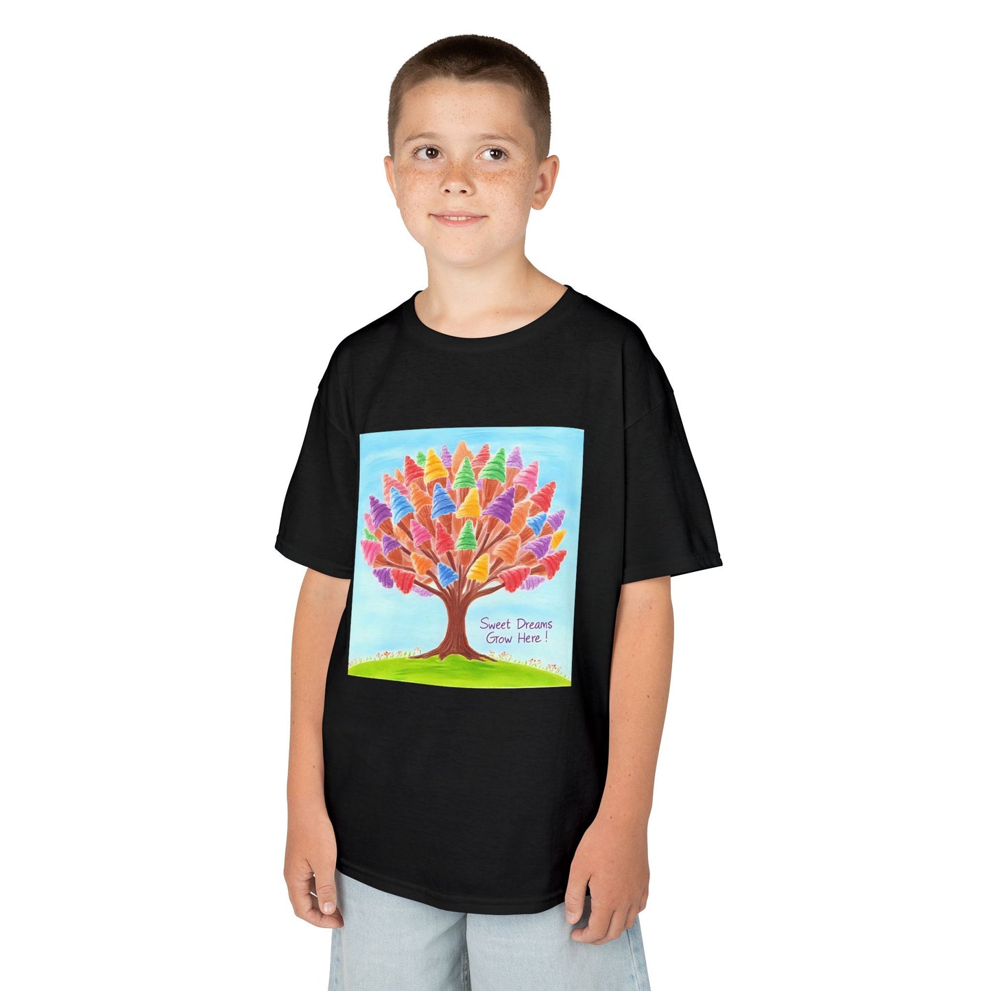 WORNWORD Kids Mid-Weight Tee - Ice-Cream Tree “Sweet Dreams Grow Here!”