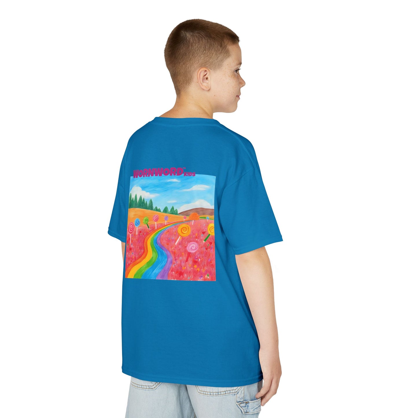 WORNWORD Kids Mid-Weight Tee - Rainbow Road “Follow the Candy Path!”