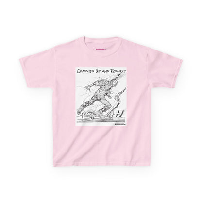 WORNWORD Kids™ Youth Mid-Weight Tee - Lightning Bolt "Charged Up and Rolling!"