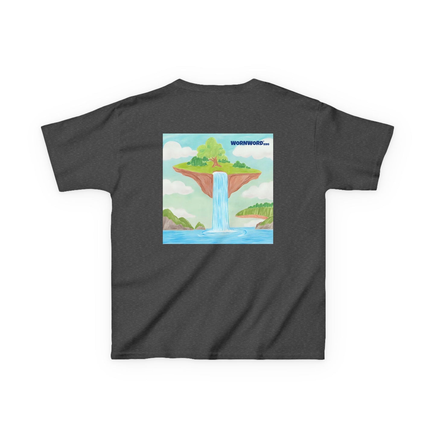 WORNWORD Kids Mid-Weight Tee - Waterfall Islands “Sky’s the Splash Limit!”