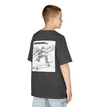 WORNWORD Kids™ Youth Mid-Weight Tee - Lightning Bolt "Charged Up and Rolling!"