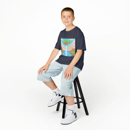 WORNWORD Kids Mid-Weight Tee - Waterfall Islands “Sky’s the Splash Limit!”