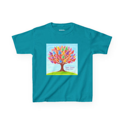 WORNWORD Kids Mid-Weight Tee - Ice-Cream Tree “Sweet Dreams Grow Here!”