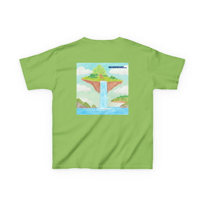 WORNWORD Kids Mid-Weight Tee - Waterfall Islands “Sky’s the Splash Limit!”