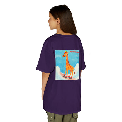 WORNWORD Kids Mid-Weight Tee - Giraffe "Roll High. Dream Bright!"