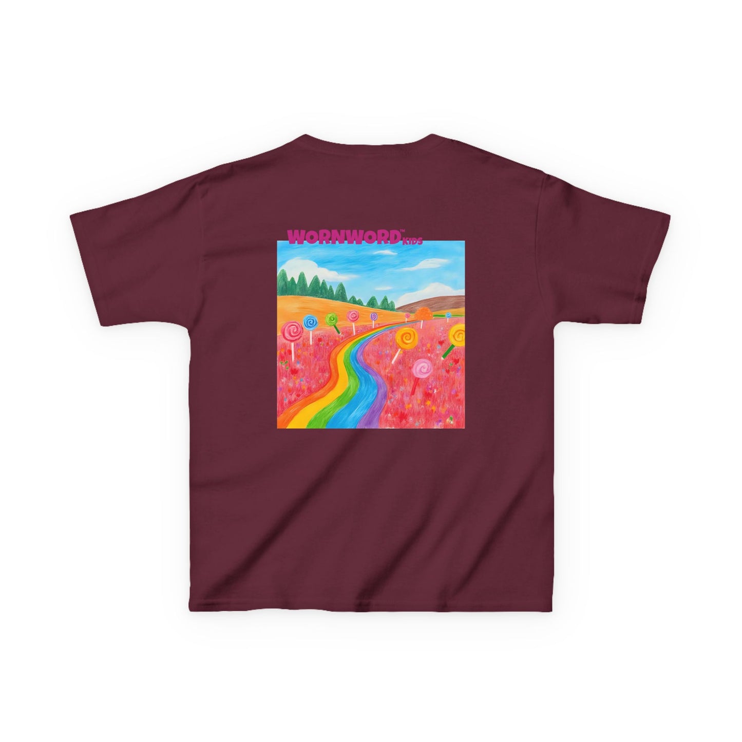 WORNWORD Kids Mid-Weight Tee - Rainbow Road “Follow the Candy Path!”
