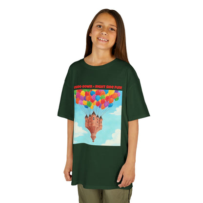 WORNWORD Kids Mid-Weight Tee - Floating Castle “Upside-Down = Right Side Fun!”