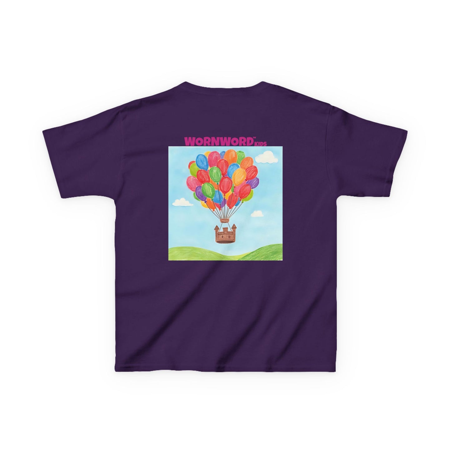 WORNWORD Kids Mid-Weight Tee - Floating Castle “Upside-Down = Right Side Fun!”