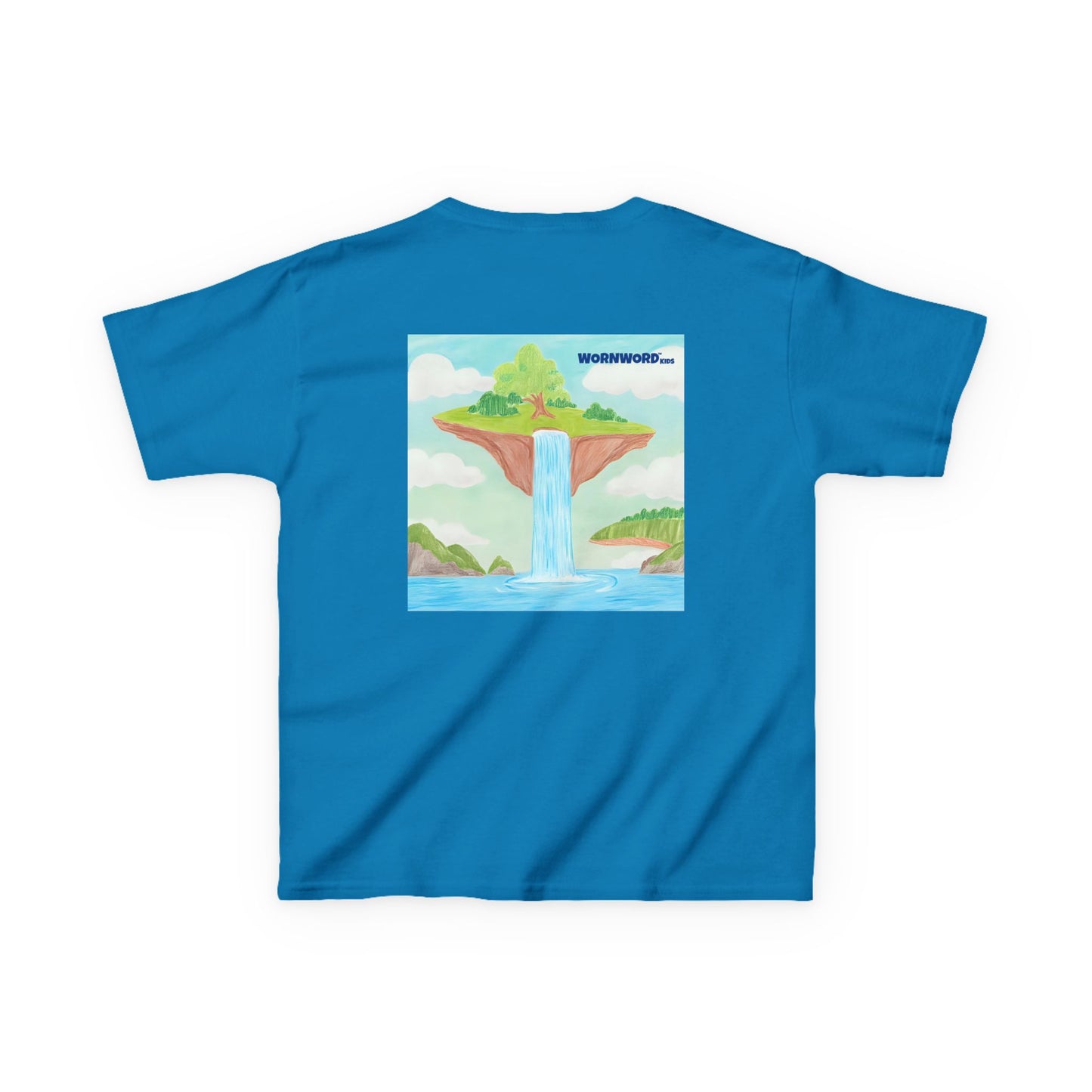 WORNWORD Kids Mid-Weight Tee - Waterfall Islands “Sky’s the Splash Limit!”