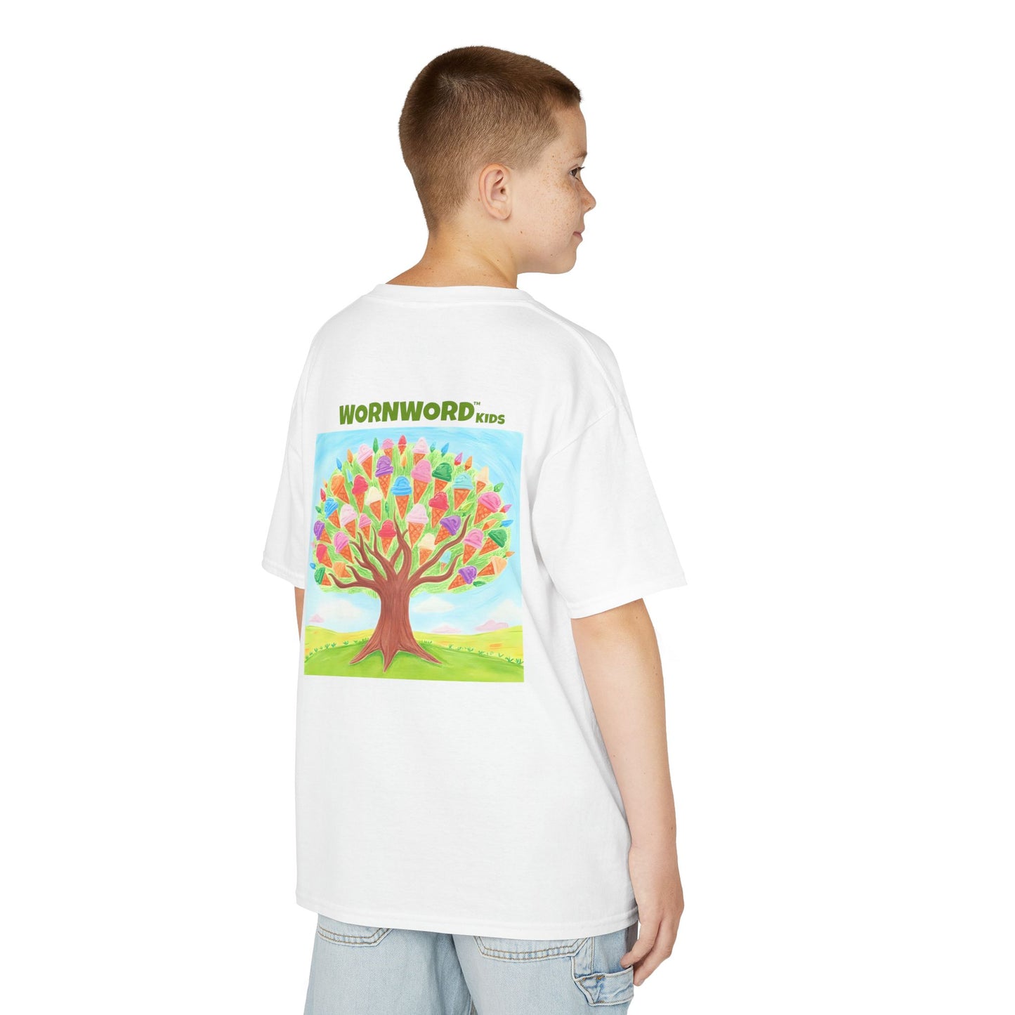 WORNWORD Kids Mid-Weight Tee - Ice-Cream Tree “Sweet Dreams Grow Here!”