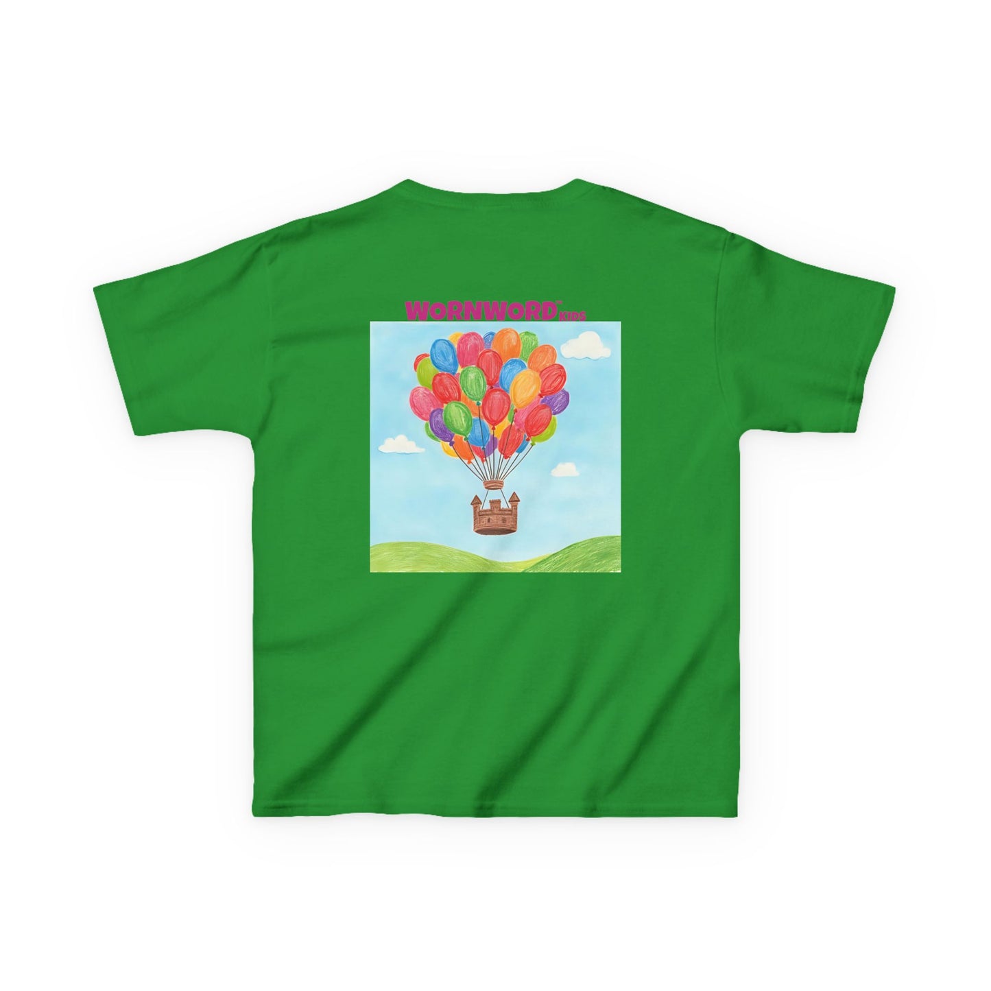 WORNWORD Kids Mid-Weight Tee - Floating Castle “Upside-Down = Right Side Fun!”