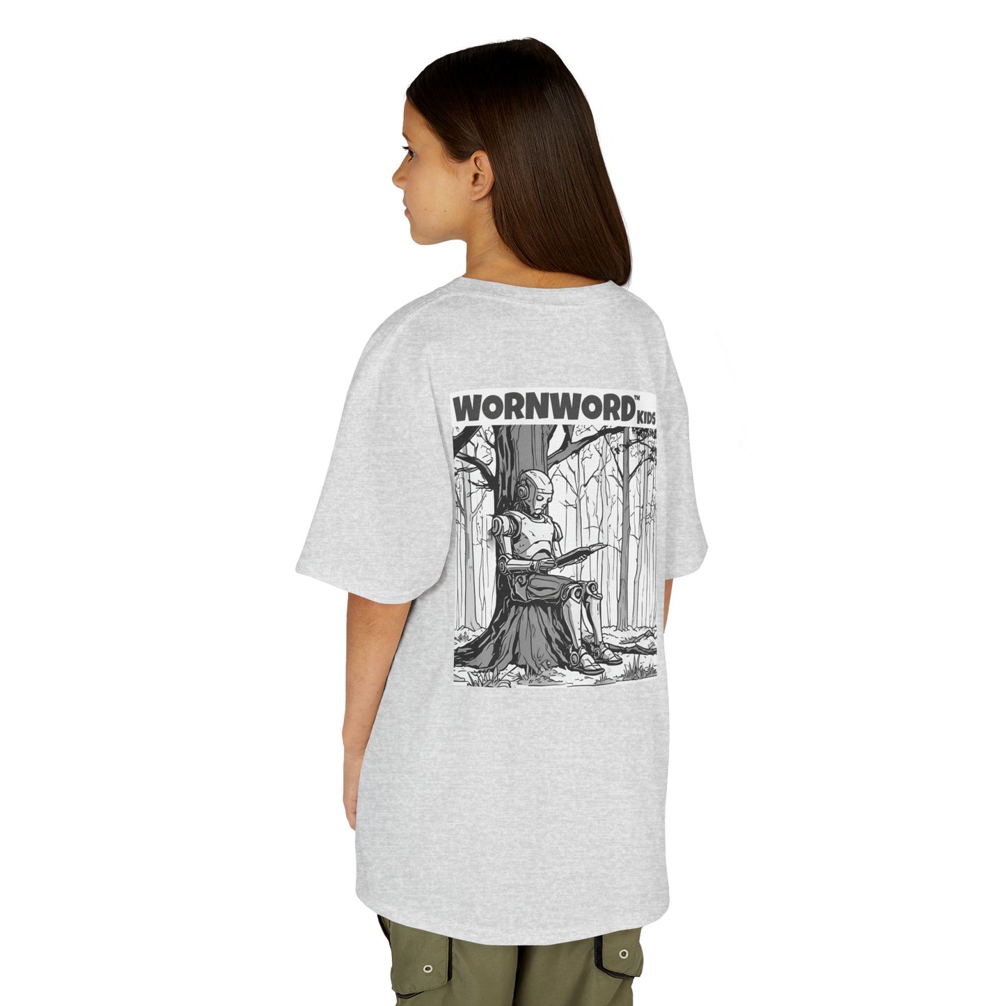 WORNWORD Kids™ Youth Mid-Weight Tee - Robot "Upgrade Your Brain"