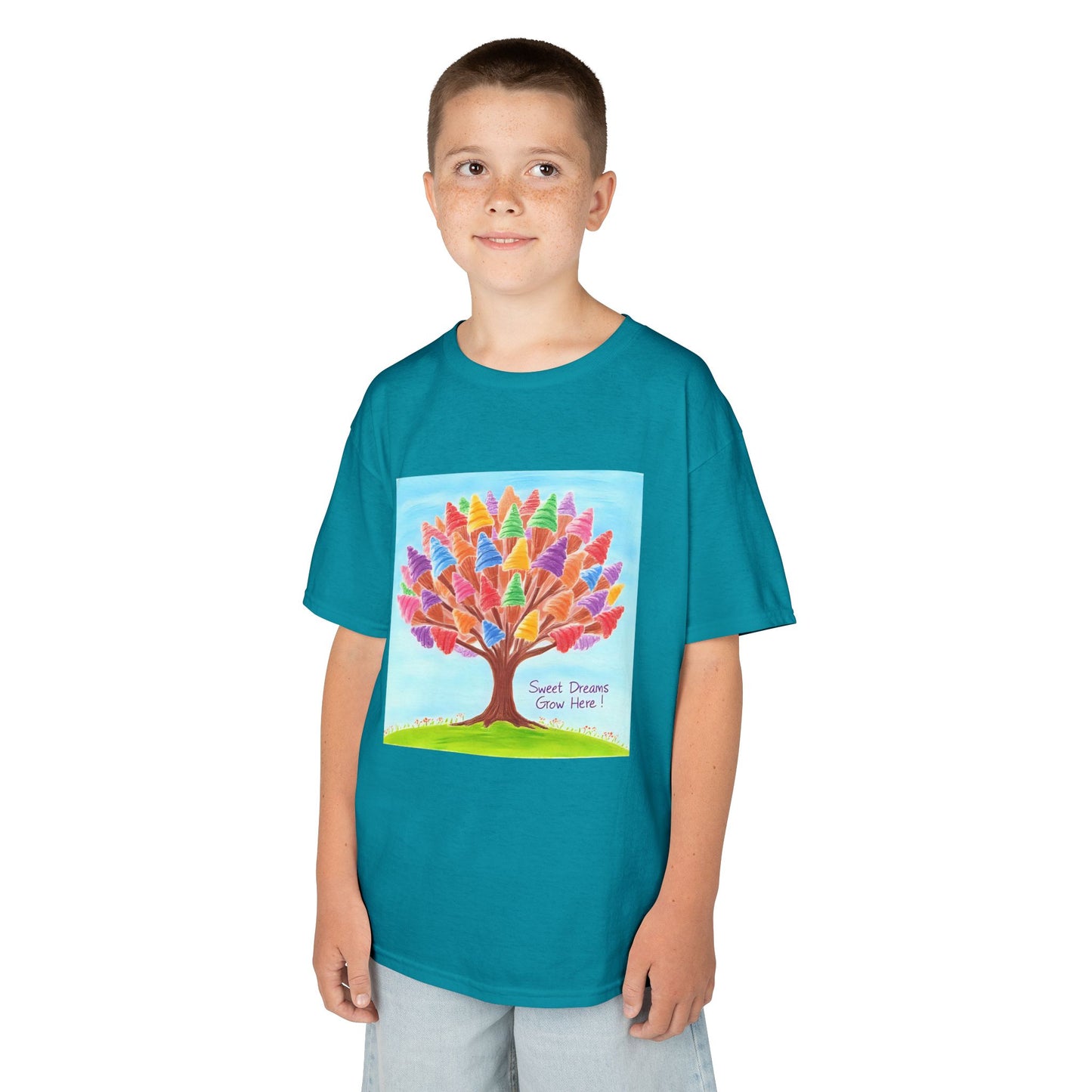 WORNWORD Kids Mid-Weight Tee - Ice-Cream Tree “Sweet Dreams Grow Here!”