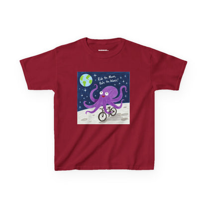 WORNWORD Kids Mid-Weight Tee - Octopus "Ride the Moon. Rule the Waves!"
