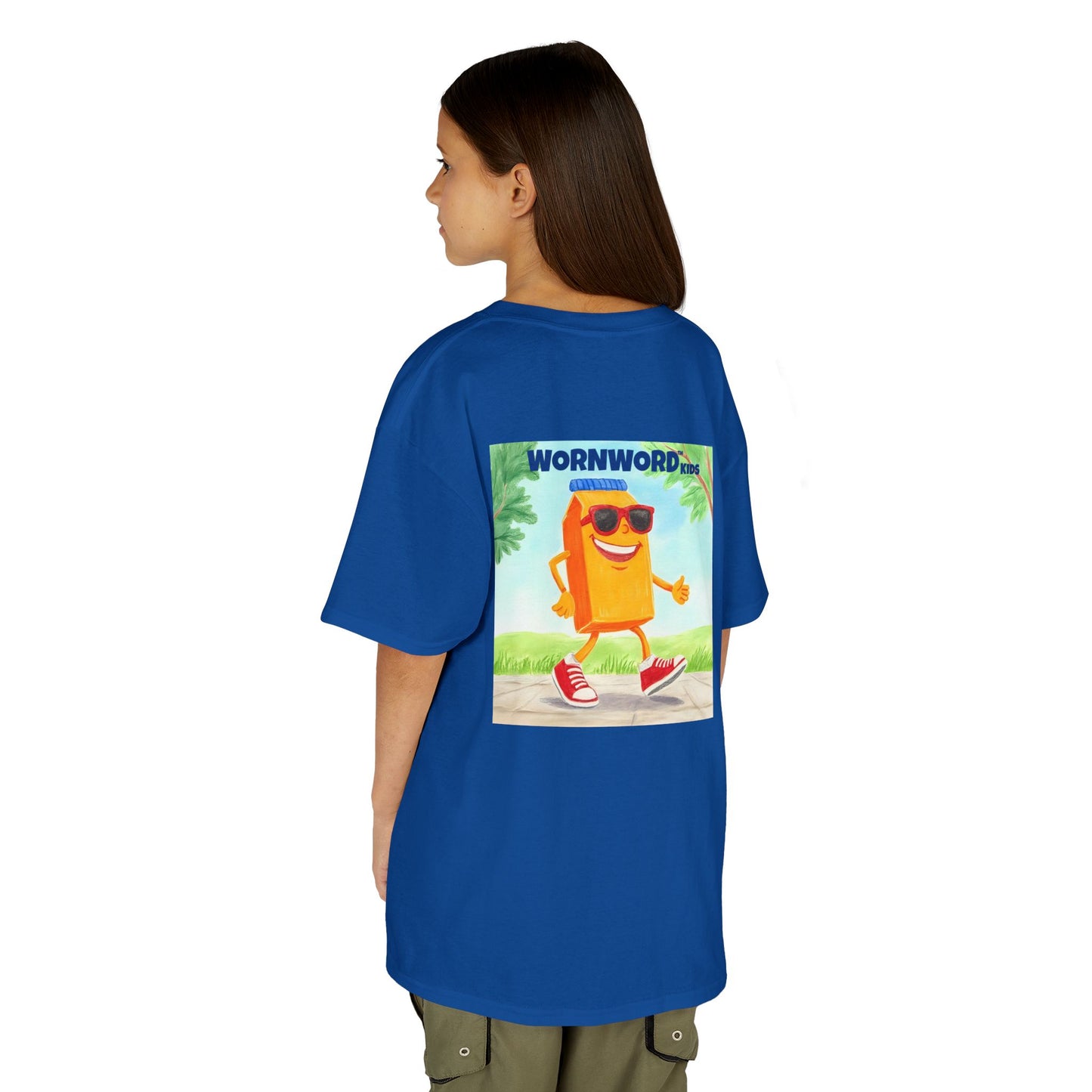 WORNWORD Kids Mid-Weight Tee - Walking Juice Box “Sip Happens. Keep Rollin’!