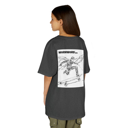 WORNWORD Kids™ Youth Mid-Weight Tee - Lightning Bolt "Charged Up and Rolling!"