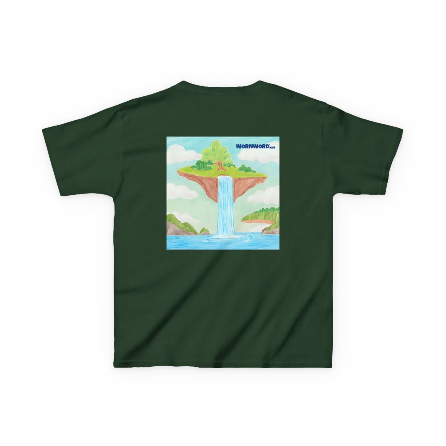 WORNWORD Kids Mid-Weight Tee - Waterfall Islands “Sky’s the Splash Limit!”