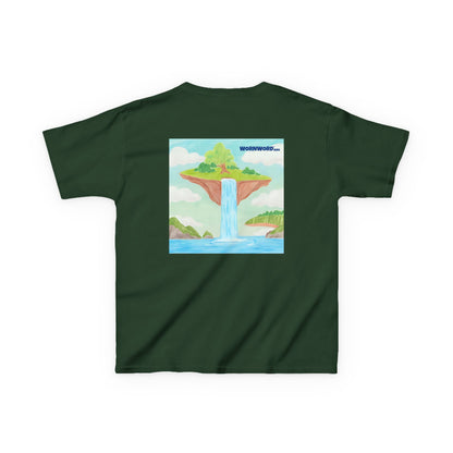 WORNWORD Kids Mid-Weight Tee - Waterfall Islands “Sky’s the Splash Limit!”