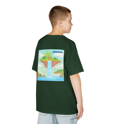 WORNWORD Kids Mid-Weight Tee - Waterfall Islands “Sky’s the Splash Limit!”