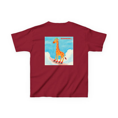 WORNWORD Kids Mid-Weight Tee - Giraffe "Roll High. Dream Bright!"