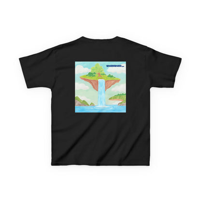 WORNWORD Kids Mid-Weight Tee - Waterfall Islands “Sky’s the Splash Limit!”