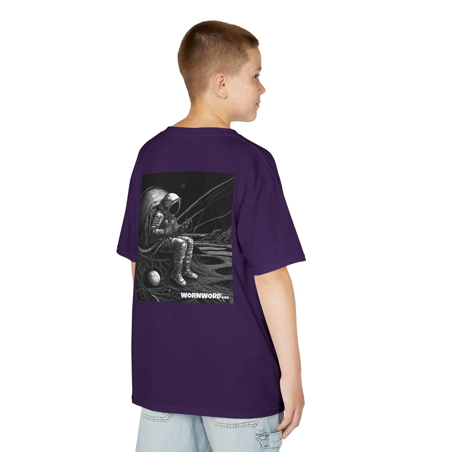 WORNWORD Kids™ Youth Mid-Weight Tee - Astronaut "Hooked on the Universe!